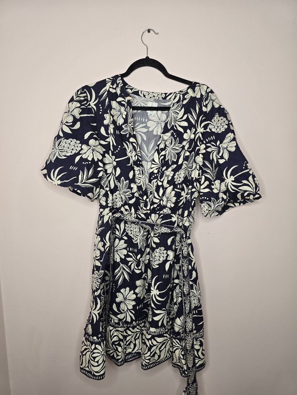 Joie Blue Belted Midi Dress